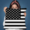 American Flag Bw Throw Pillow By Andrea Haase