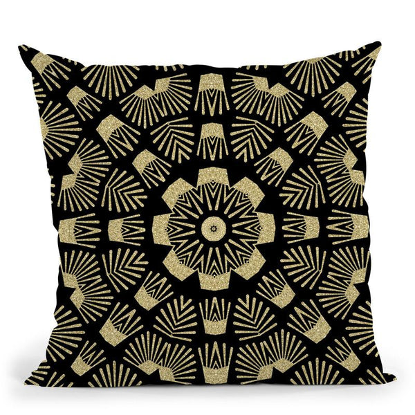 Art Deco Black Gold Iii Throw Pillow By Andrea Haase