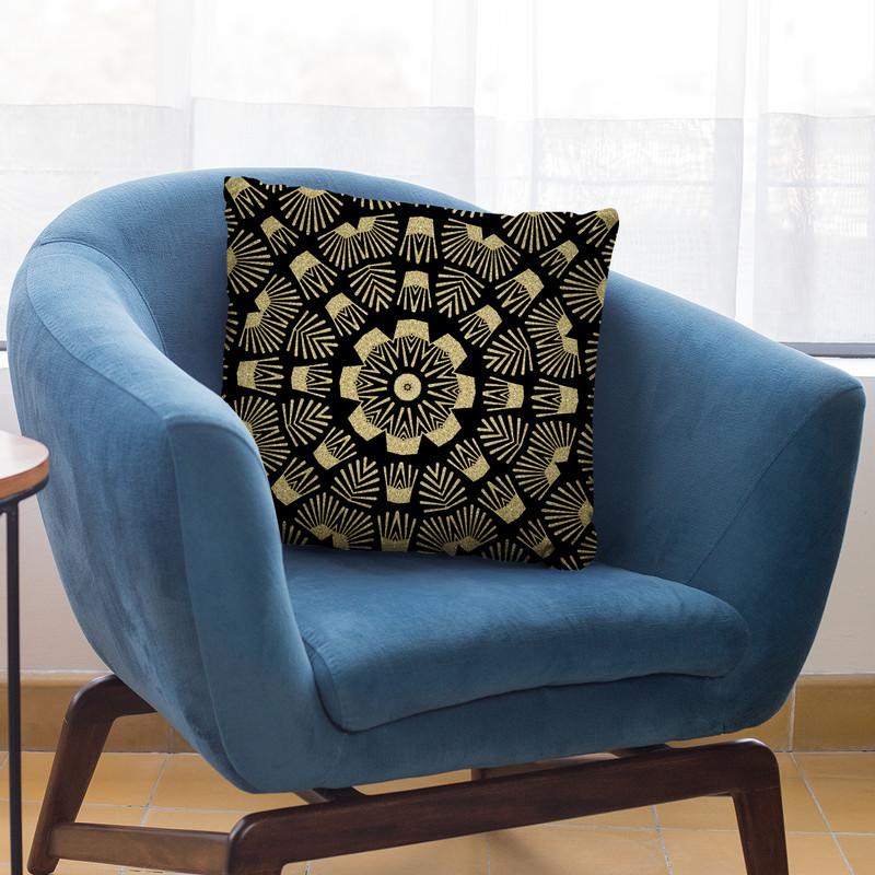 Art Deco Black Gold Iii Throw Pillow By Andrea Haase