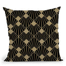 Art Deco Black Gold Iv Throw Pillow By Andrea Haase