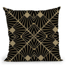 Art Deco Black Gold Vi Throw Pillow By Andrea Haase