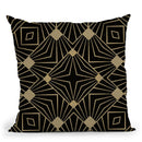 Art Deco Black Gold Vii Throw Pillow By Andrea Haase
