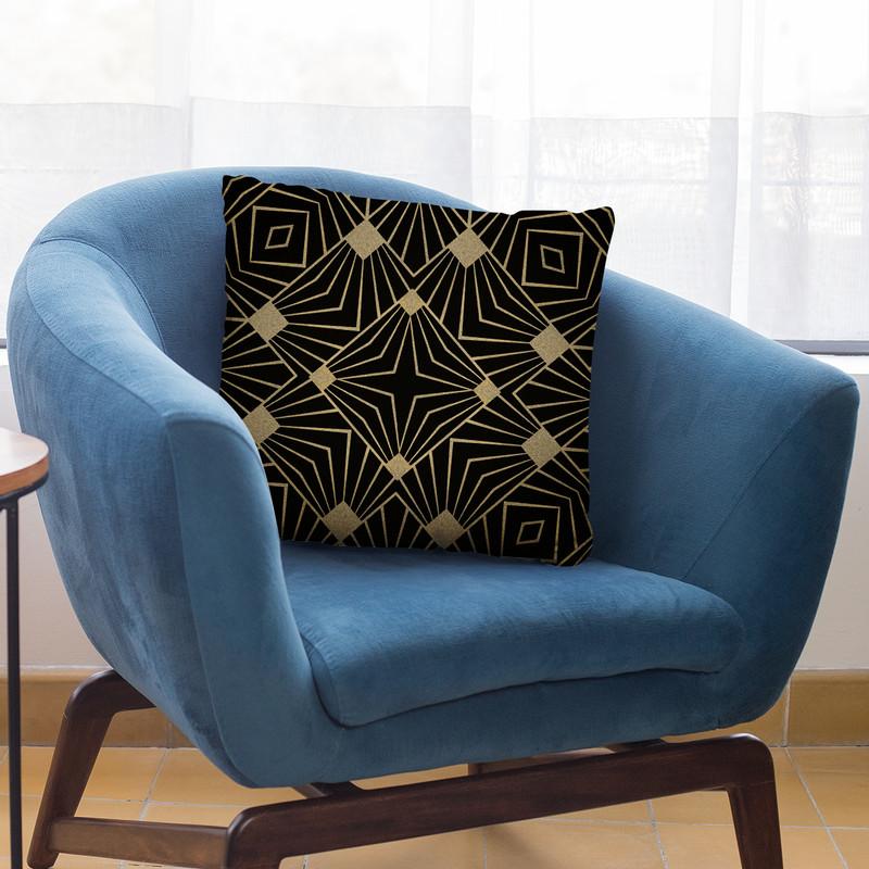 Art Deco Black Gold Vii Throw Pillow By Andrea Haase