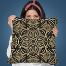 Art Deco Black Gold Viiii Throw Pillow By Andrea Haase