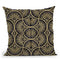 Art Deco Black Gold X Throw Pillow By Andrea Haase