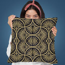 Art Deco Black Gold X Throw Pillow By Andrea Haase