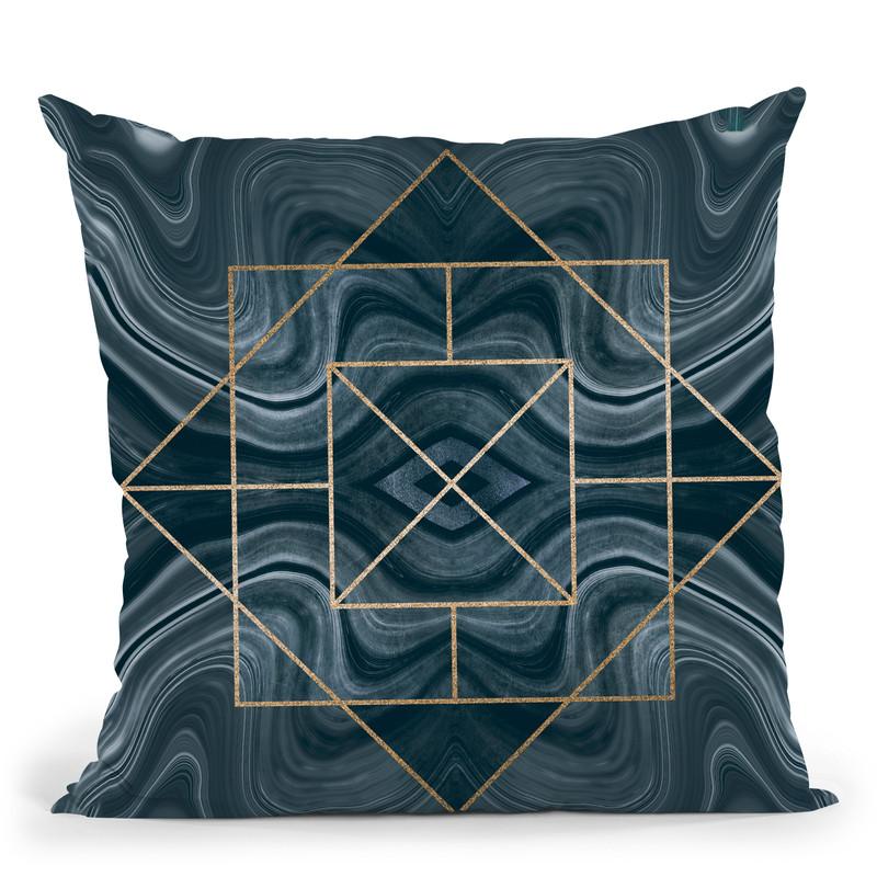 Art Deco Marble Throw Pillow By Andrea Haase