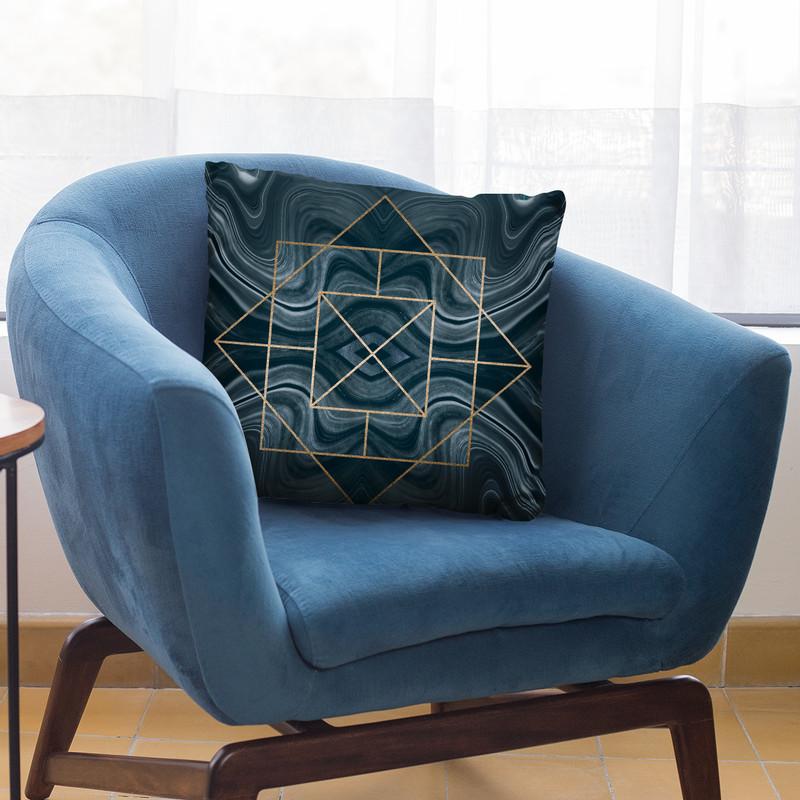 Art Deco Marble Throw Pillow By Andrea Haase
