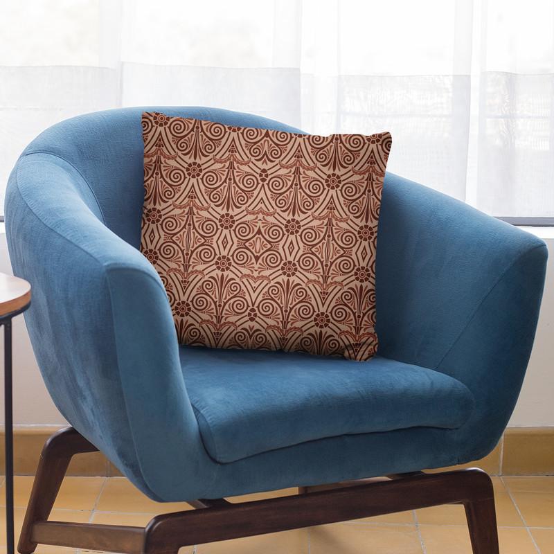 Art Deco Pastel Brown Throw Pillow By Andrea Haase