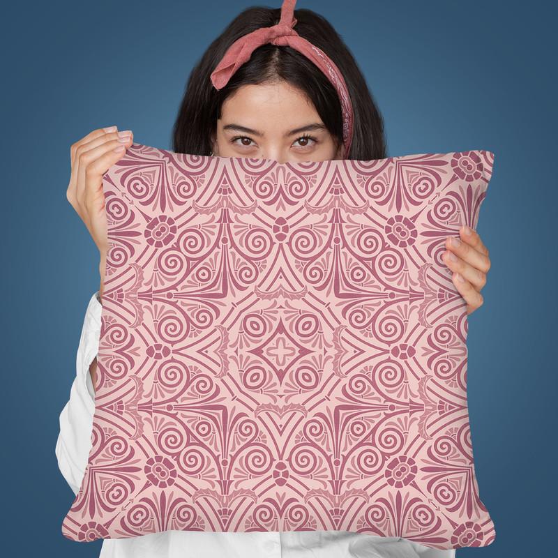 Art Deco Pastel Pink Throw Pillow By Andrea Haase