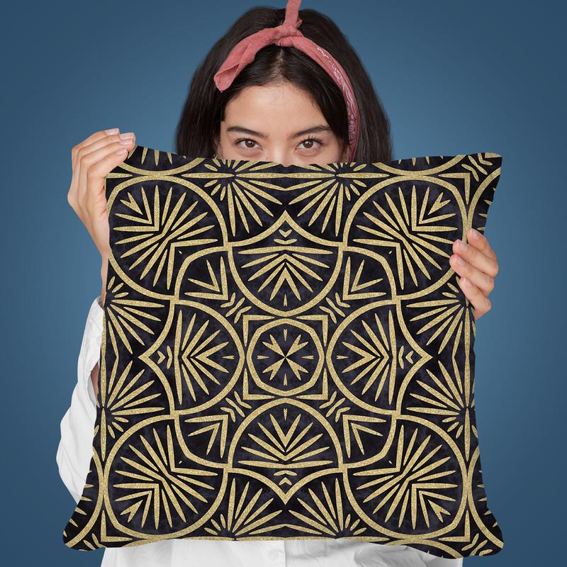 Art Deco Pattern Throw Pillow By Andrea Haase