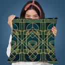 Art Deco Square Big Throw Pillow By Andrea Haase