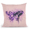 Artsy Butterfly Pink Throw Pillow By Andrea Haase