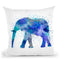 Artsy Elephant Blue Throw Pillow By Andrea Haase