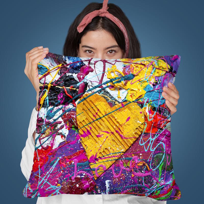 Artsy Love Throw Pillow By Andrea Haase