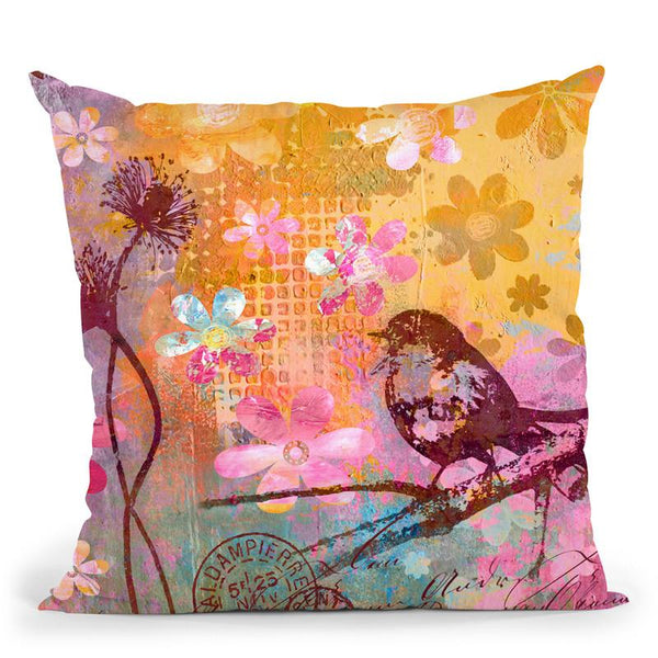 Artwork Collage Throw Pillow By Andrea Haase