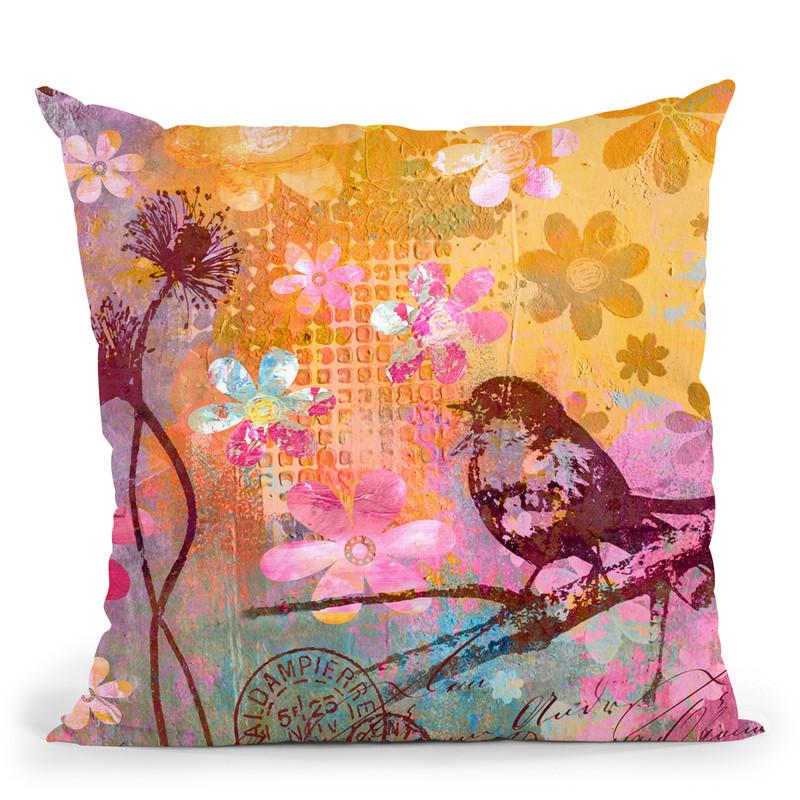 Artwork Collage Throw Pillow By Andrea Haase
