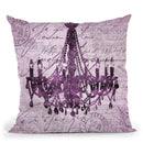 Baroque Chandelier Purple Throw Pillow By Andrea Haase