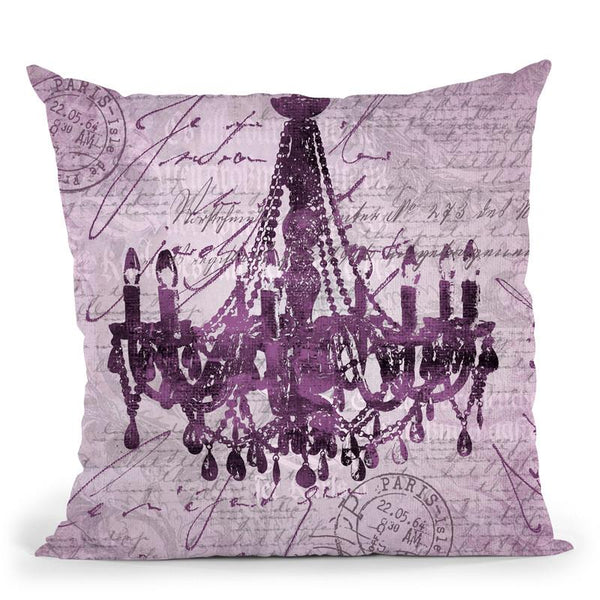 Baroque Chandelier Purple Throw Pillow By Andrea Haase
