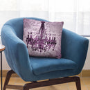 Baroque Chandelier Purple Throw Pillow By Andrea Haase