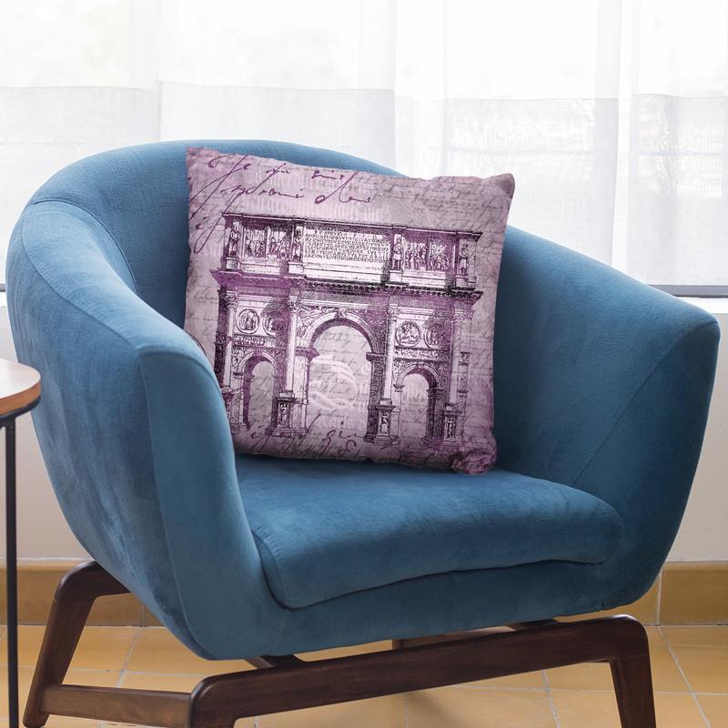 Baroque Purple Throw Pillow By Andrea Haase
