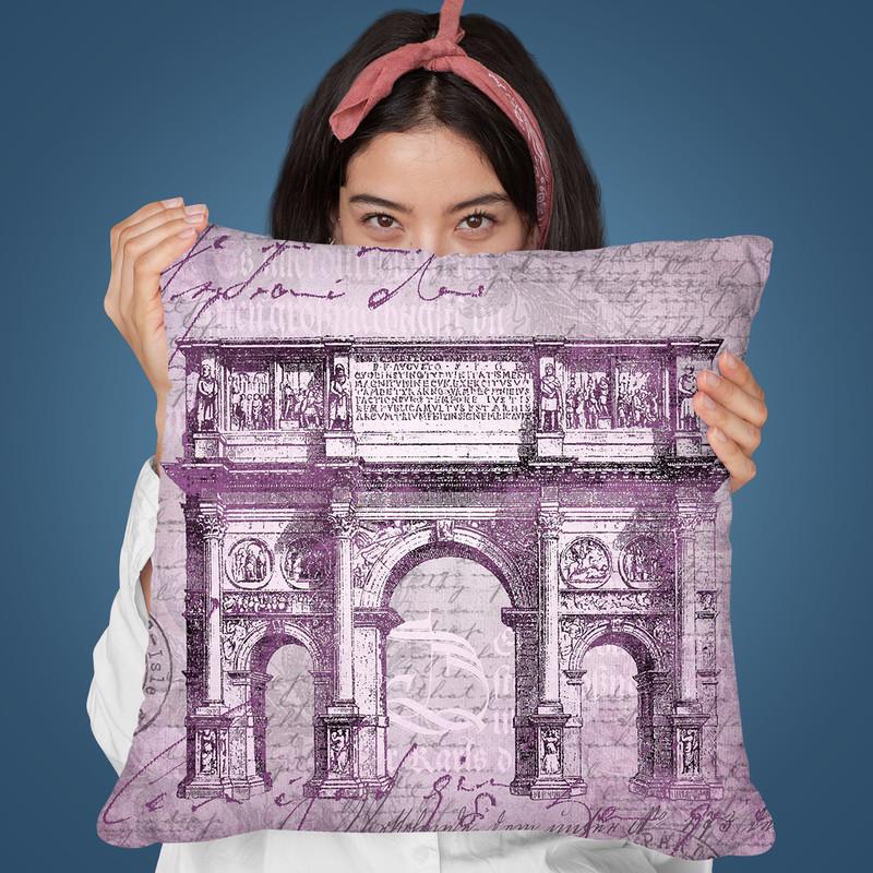Baroque Purple Throw Pillow By Andrea Haase