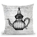 Baroque Teapot Black Throw Pillow By Andrea Haase