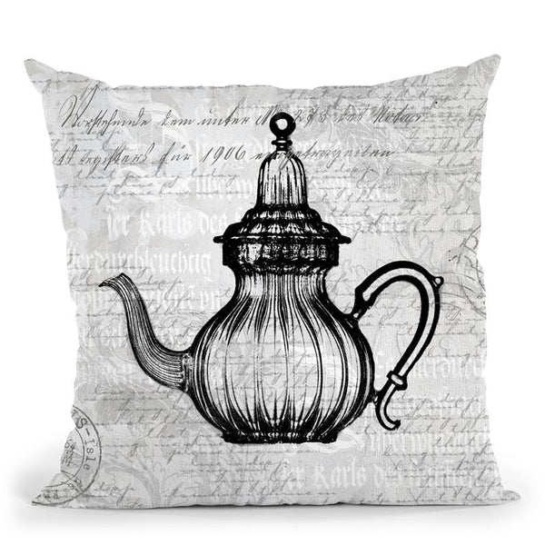 Baroque Teapot Black Throw Pillow By Andrea Haase