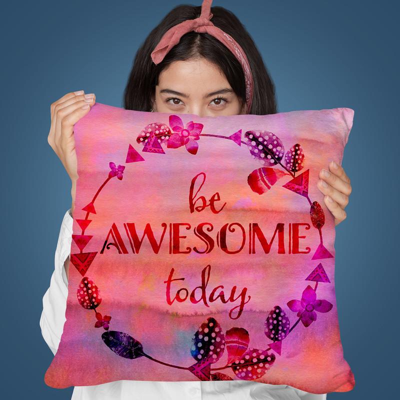 Be Awesome Throw Pillow By Andrea Haase