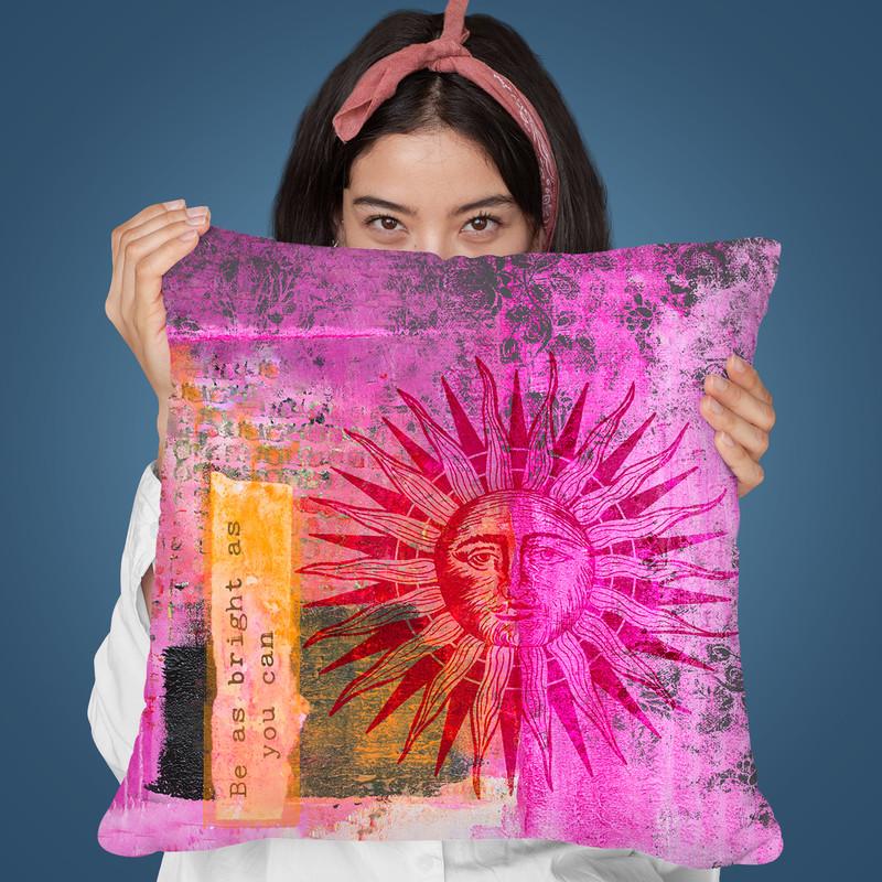 Be Bright Throw Pillow By Andrea Haase