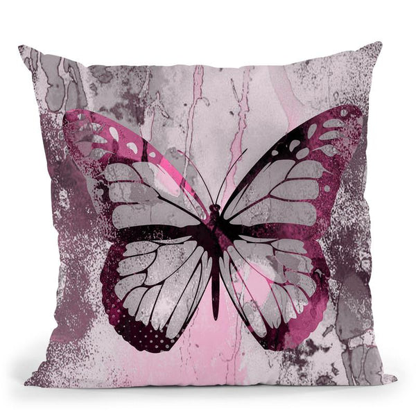 Beautiful Butterfly Pink Throw Pillow By Andrea Haase