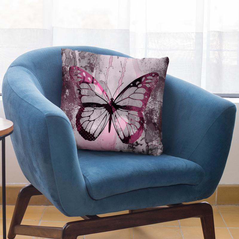 Beautiful Butterfly Pink Throw Pillow By Andrea Haase