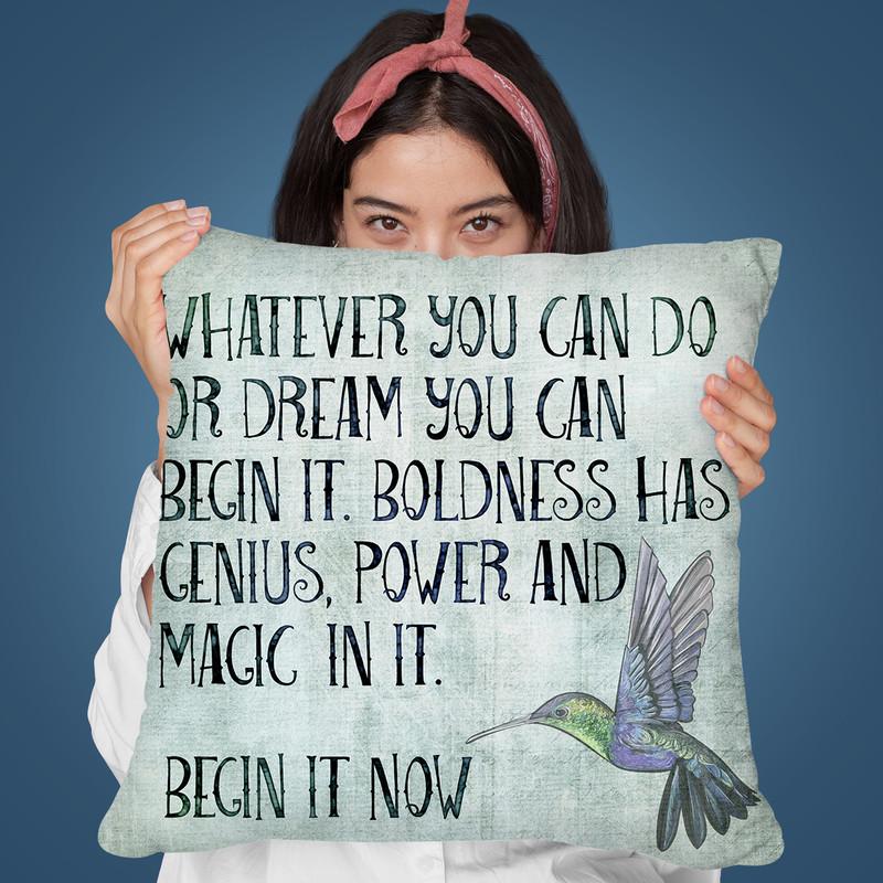Begin It Now Throw Pillow By Andrea Haase