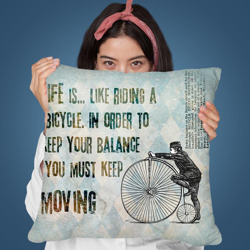 Bicycle Throw Pillow By Andrea Haase