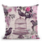 Bird Cage And Flowers Throw Pillow By Andrea Haase