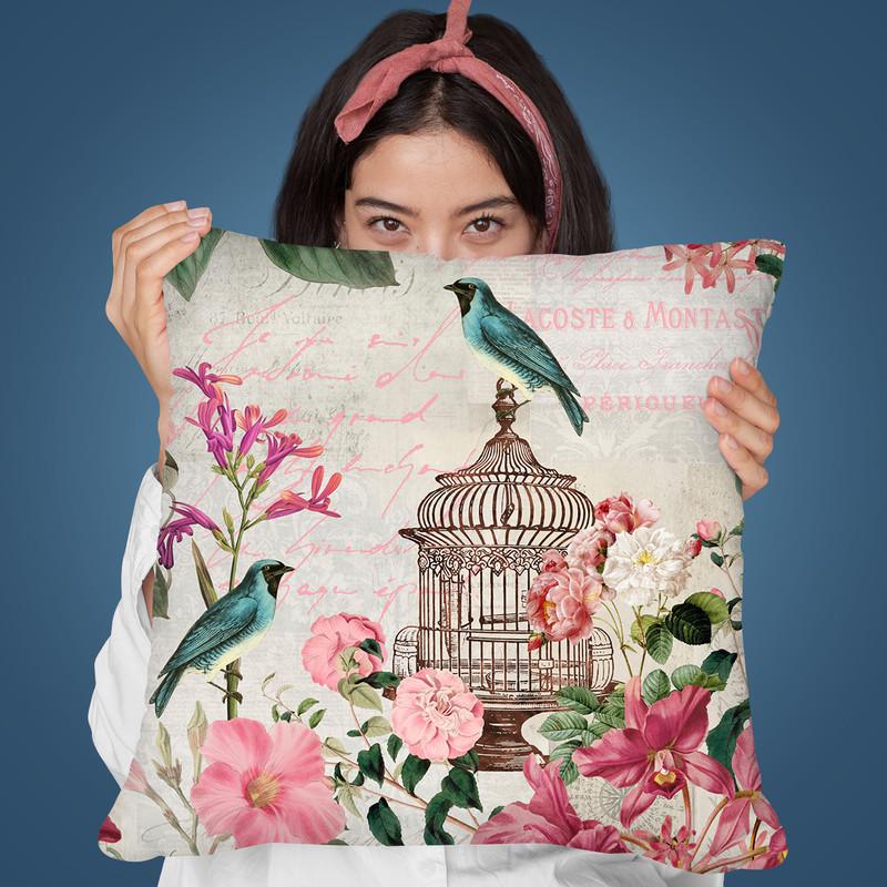 Bird Cage Throw Pillow By Andrea Haase