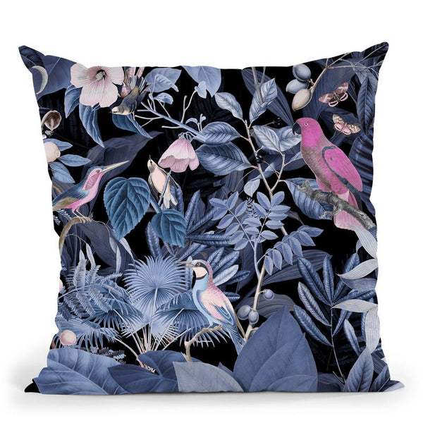 Birds Jungle Garden Throw Pillow By Andrea Haase