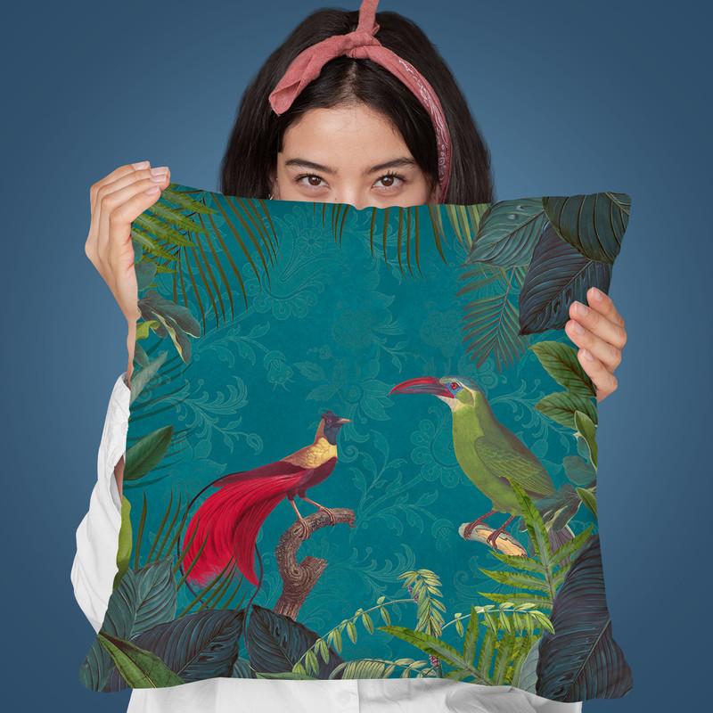 Birds Of Paradise Iv Throw Pillow By Andrea Haase