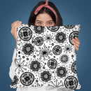 Black And White Doodle Pattern Throw Pillow By Andrea Haase