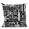 Black And White Ethnic Throw Pillow By Andrea Haase