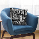 Black And White Ethnic Throw Pillow By Andrea Haase