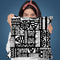 Black And White Ethnic Throw Pillow By Andrea Haase
