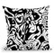 Black And White Odd Shape Throw Pillow By Andrea Haase