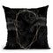 Black Leaves Gold Geometric Throw Pillow By Andrea Haase
