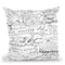 Black White Handwriting Throw Pillow By Andrea Haase