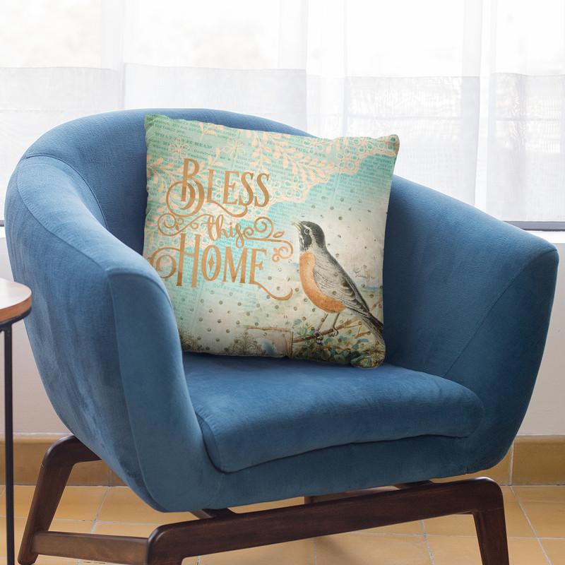 Bless This Home Throw Pillow By Andrea Haase