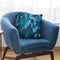 Blue Aqua Camouflage Throw Pillow By Andrea Haase
