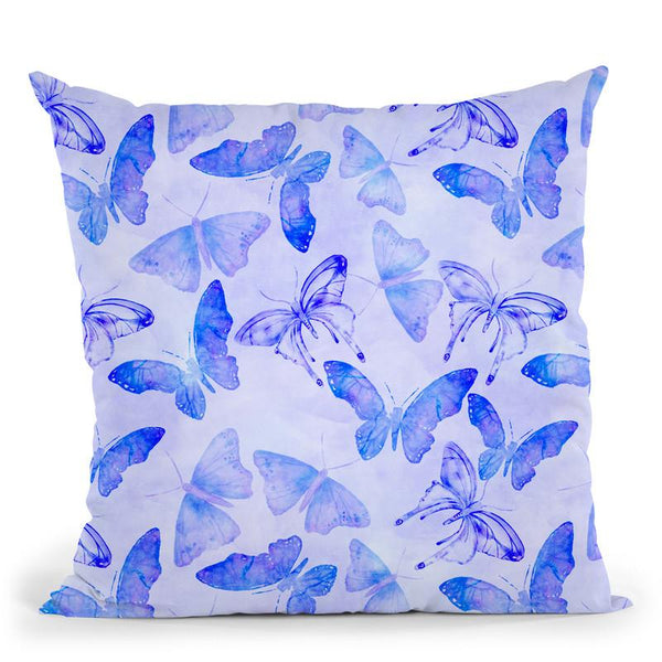 Blue Butterflies Throw Pillow By Andrea Haase