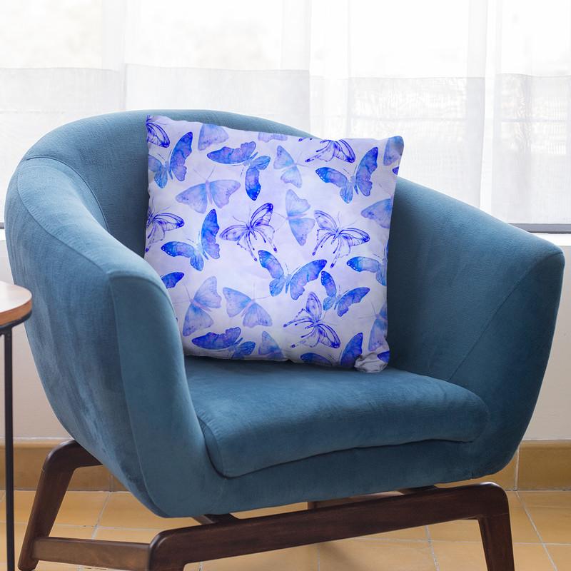 Blue Butterflies Throw Pillow By Andrea Haase