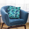 Blue Fishy Feathers Throw Pillow By Andrea Haase